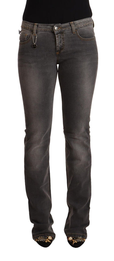 Jean droit taille basse gris délavé Costume National