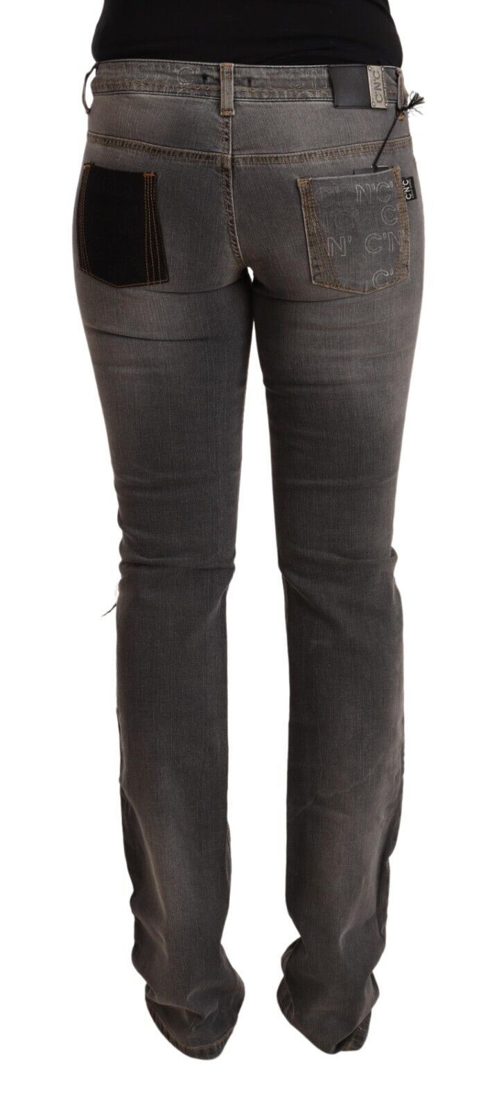 Jean droit taille basse gris délavé Costume National