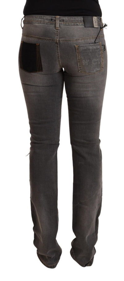 Jean droit taille basse gris délavé Costume National