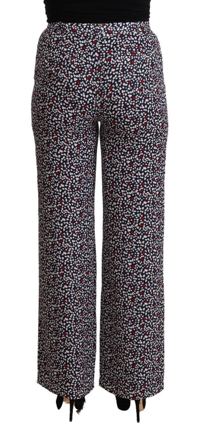 Pantalon droit noir taille haute imprimé Michael Kors