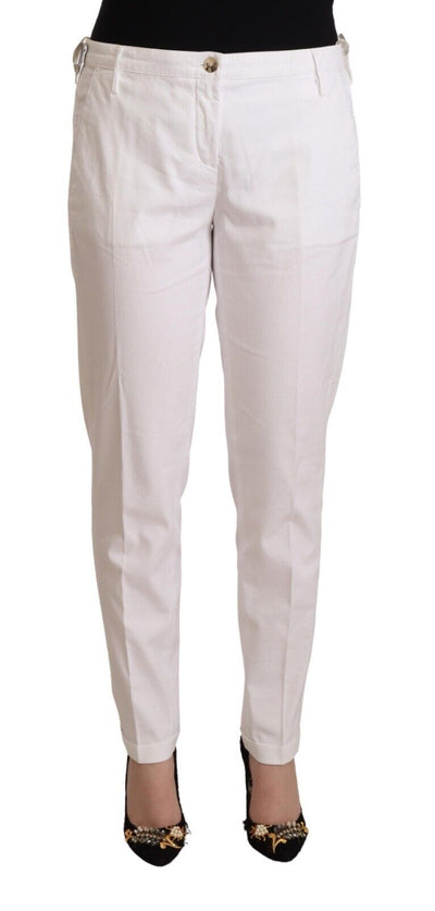 Pantalon fuselé blanc taille moyenne Birgitte de Jacob Cohen