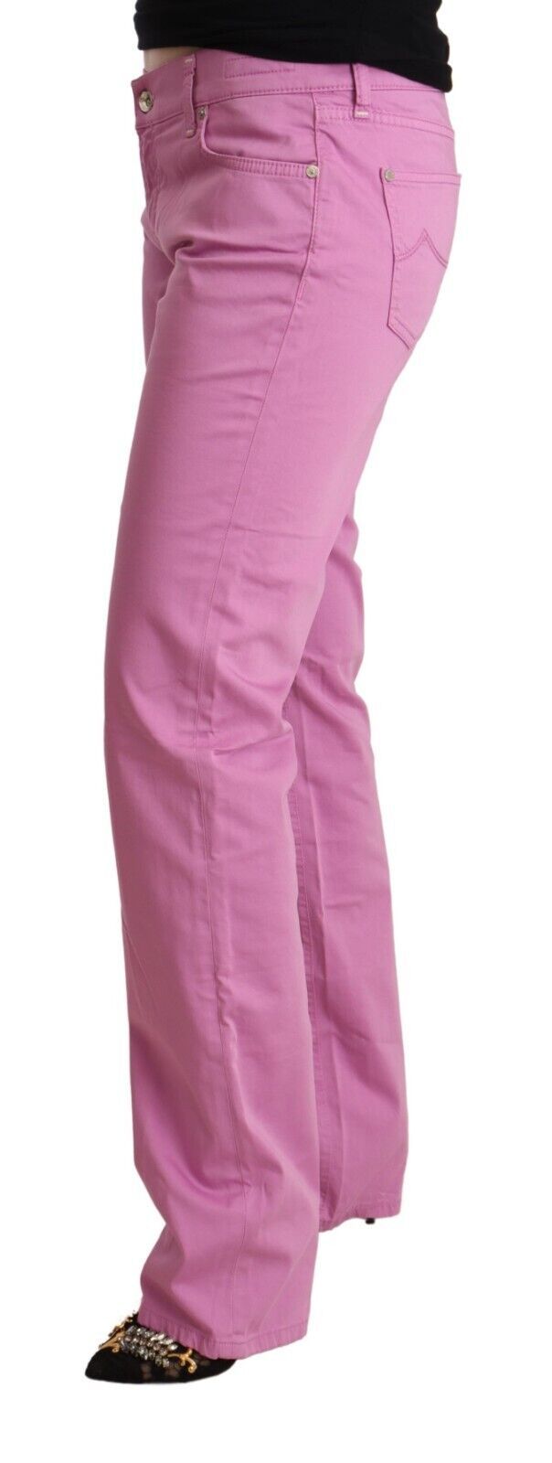 Jean fuselé taille basse en coton rose Jacob Cohen