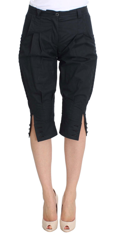 Ermanno Scervino blauwe katoenen 3/4 lengte broek