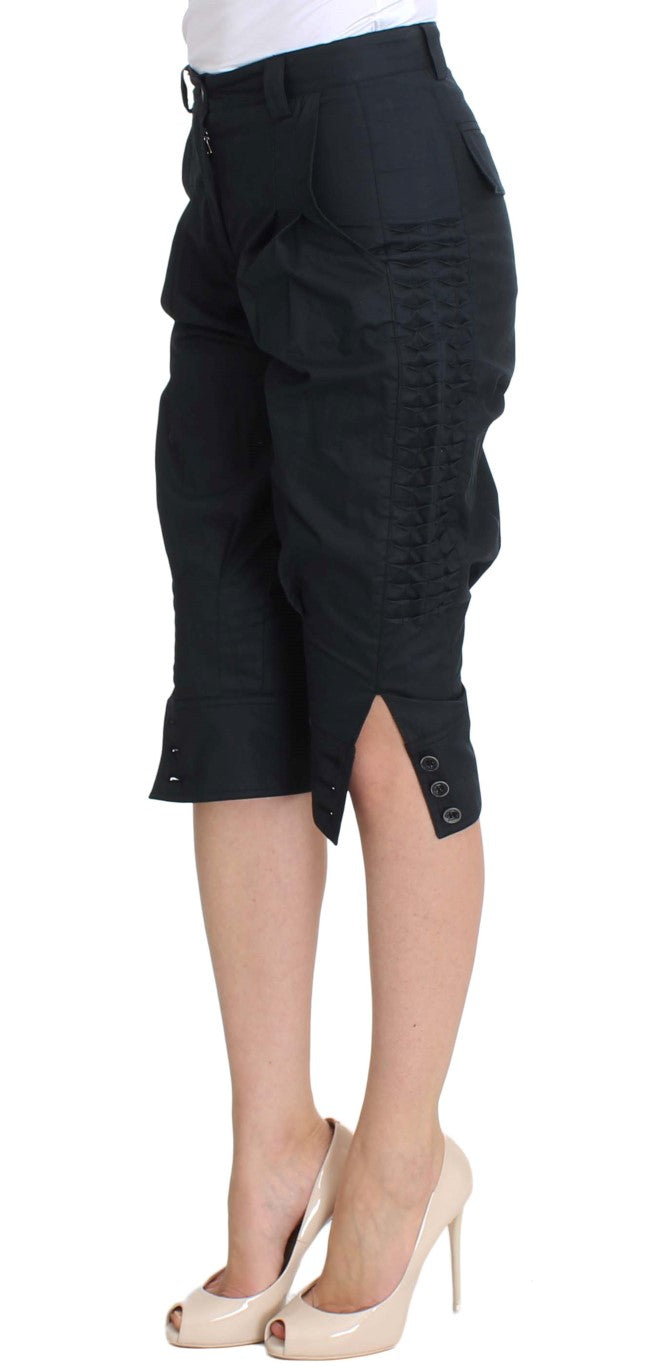 Ermanno Scervino blauwe katoenen 3/4 lengte broek