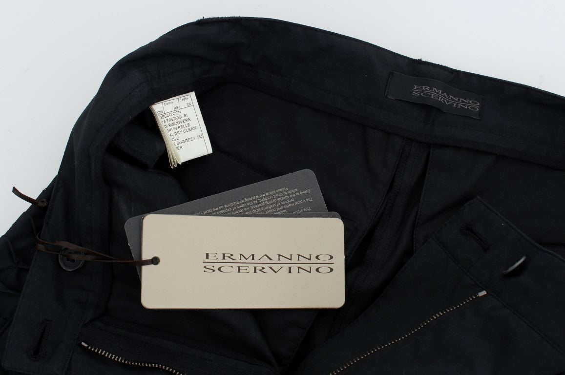 Ermanno Scervino blauwe katoenen 3/4 lengte broek