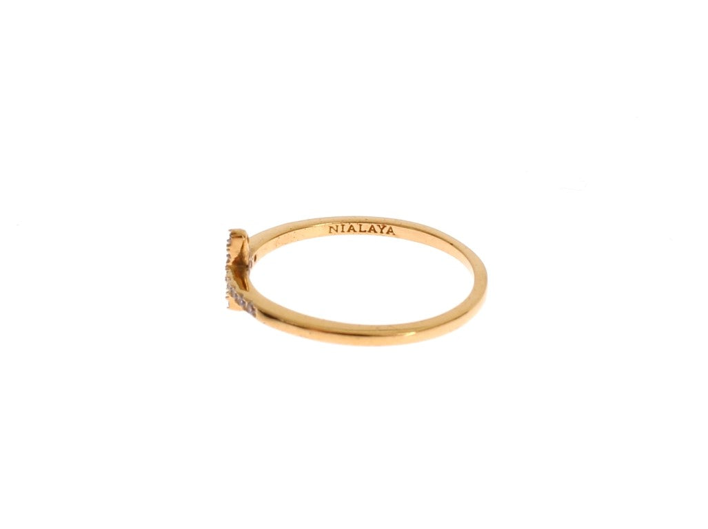 Nialaya gouden 925 zilveren ring