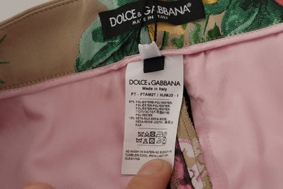 Dolce &amp; Gabbana Robe à fleurs beige Pantalon taille haute formel