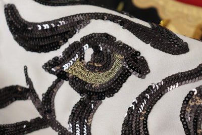 Dolce &amp; Gabbana Zwarte Liefdesklok Pailletten Pianorok