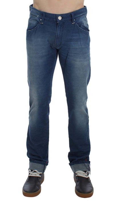 Acht Blue Wash Denim Katoen Stretch Slim Fit Jeans