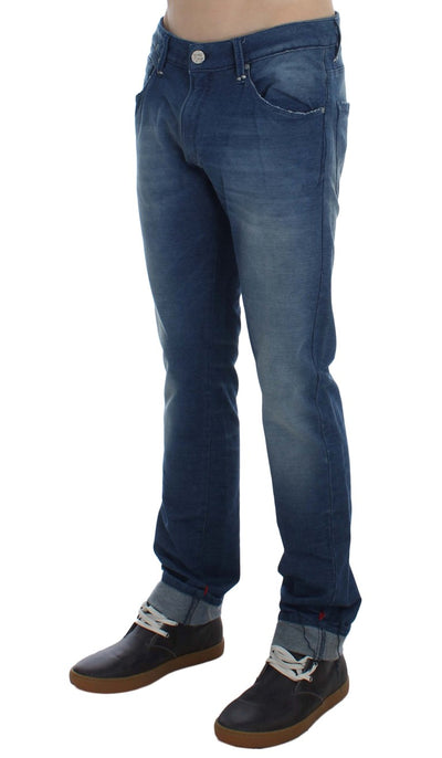 Acht Blue Wash Denim Katoen Stretch Slim Fit Jeans