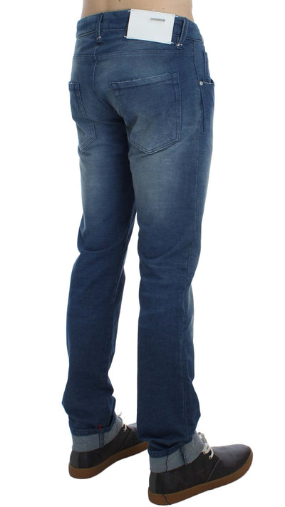 Acht Blue Wash Denim Katoen Stretch Slim Fit Jeans