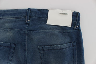Acht Blue Wash Denim Katoen Stretch Slim Fit Jeans