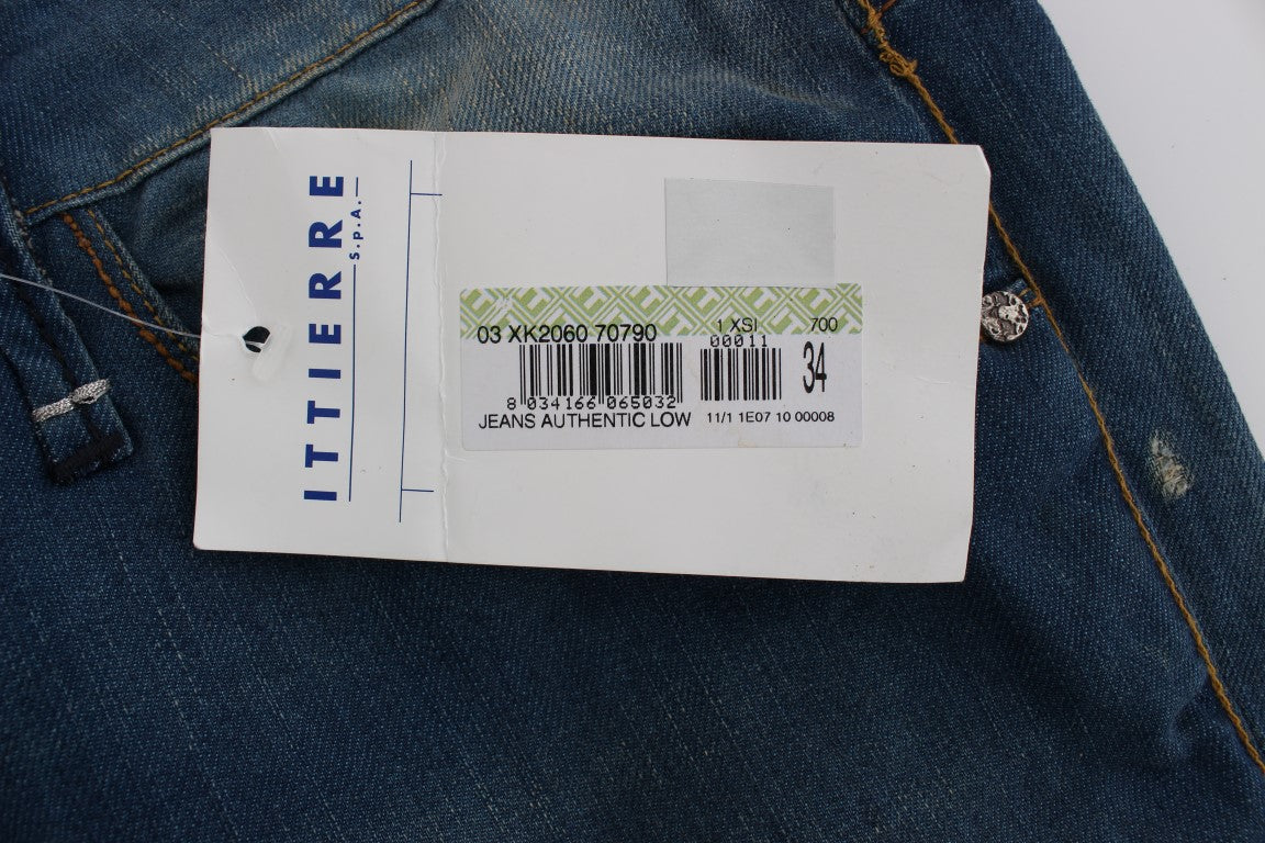 Acht Blue Wash Denim Katoen Stretch Baggy Fit Jeans