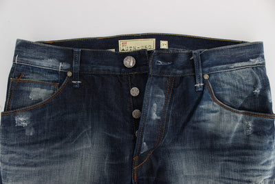 Acht Blue Wash Katoenen Denim Regular Fit Jeans
