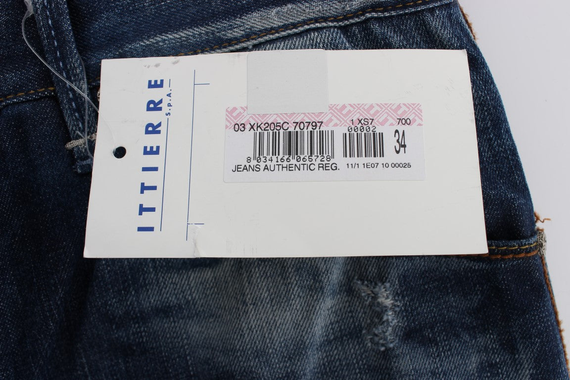 Acht Blue Wash Katoenen Denim Regular Fit Jeans