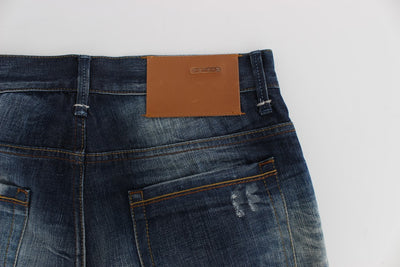 Acht Blue Wash Katoenen Denim Regular Fit Jeans