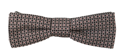 Dolce &amp; Gabbana zwart-wit bloemenpatroon zijden stropdas met Papillon