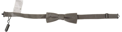 Dolce &amp; Gabbana zwart-wit bloemenpatroon zijden stropdas met Papillon