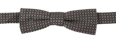Dolce &amp; Gabbana zwart-wit bloemenpatroon zijden stropdas met Papillon