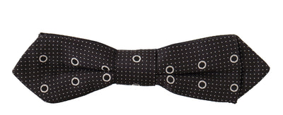 Dolce &amp; Gabbana zwart-witte stippen 100% zijden nek Papillon stropdas