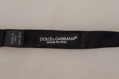 Dolce &amp; Gabbana Zwarte 100% Zijden Verstelbare Hals Papillon Stropdas