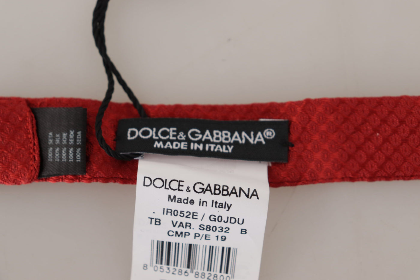 Dolce &amp; Gabbana Élégant nœud papillon en soie rouge