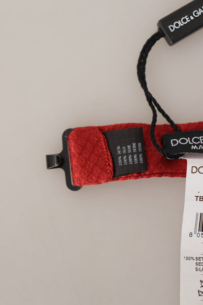 Dolce &amp; Gabbana Élégant nœud papillon en soie rouge