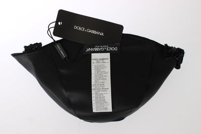 Dolce &amp; Gabbana Zwarte Kristallen Gouden Kersen Broche Hoed