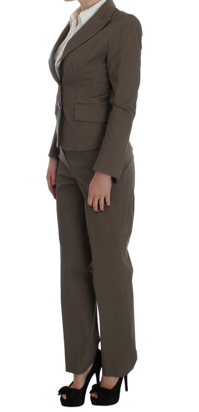 BENCIVENGA Costume Beige En Laine Et Coton