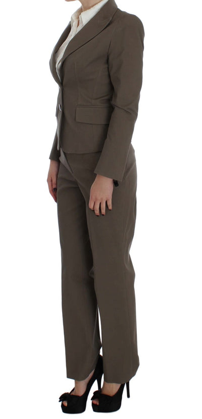 BENCIVENGA Costume Beige En Laine Et Coton