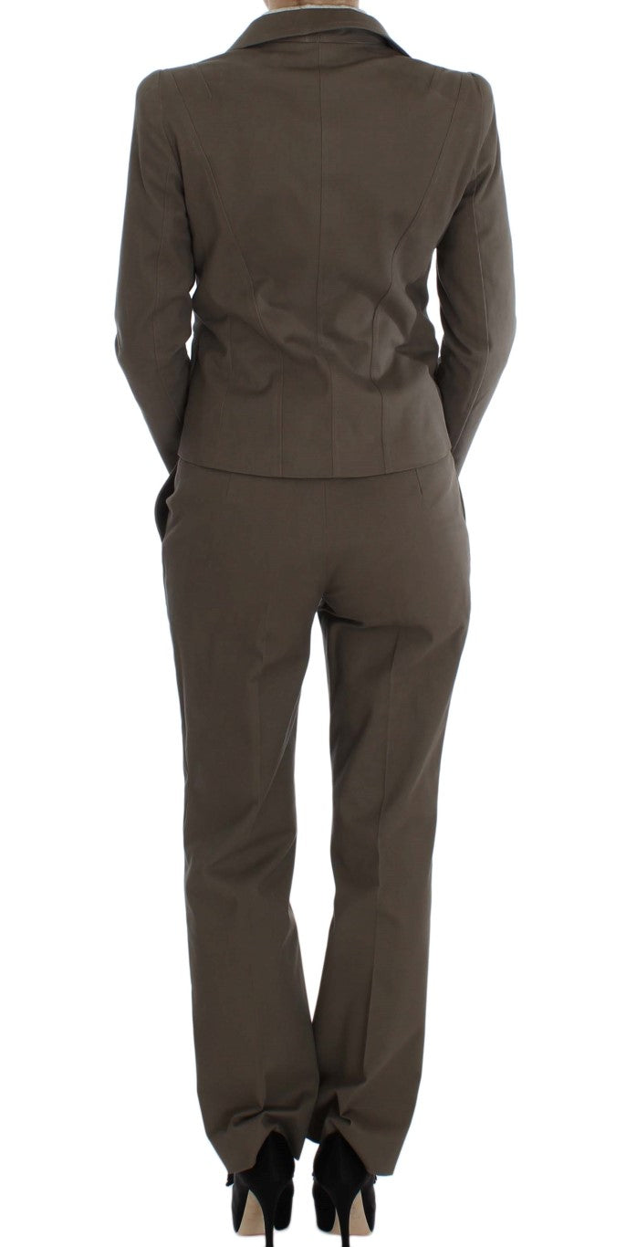 BENCIVENGA Costume Beige En Laine Et Coton