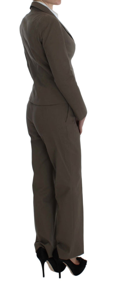 BENCIVENGA Costume Beige En Laine Et Coton