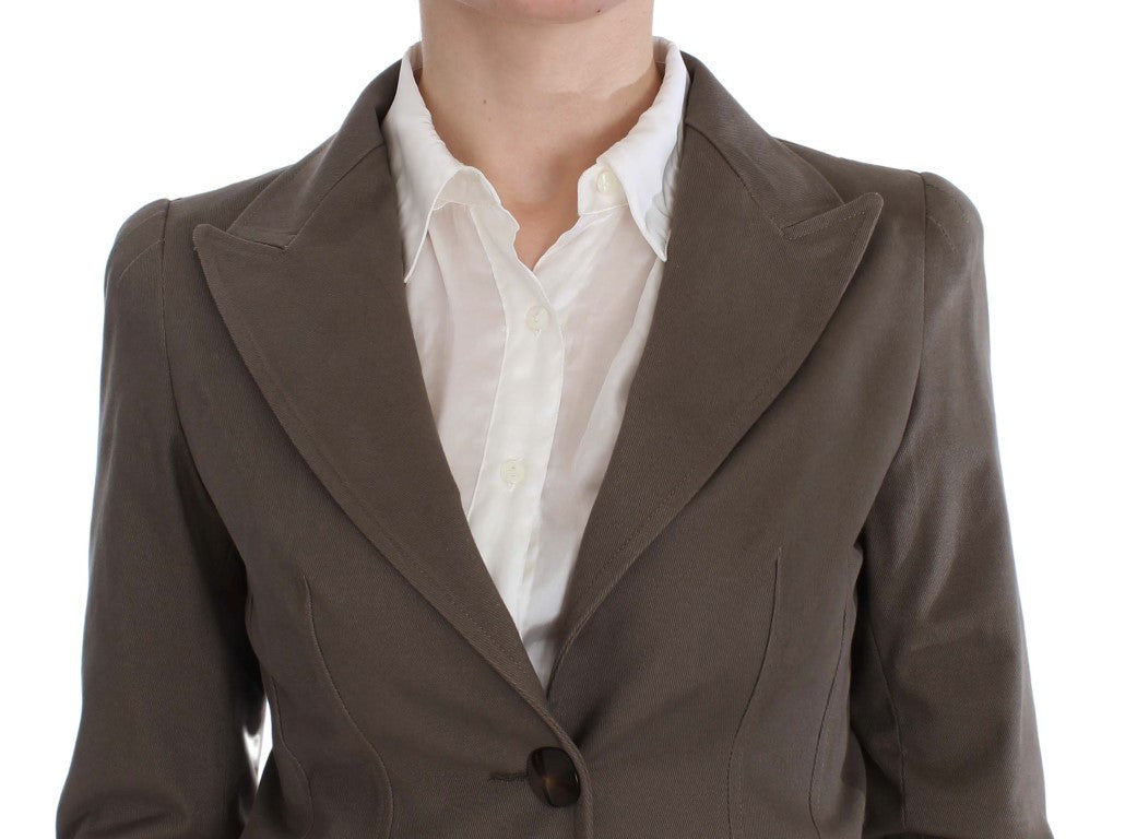 BENCIVENGA Costume Beige En Laine Et Coton