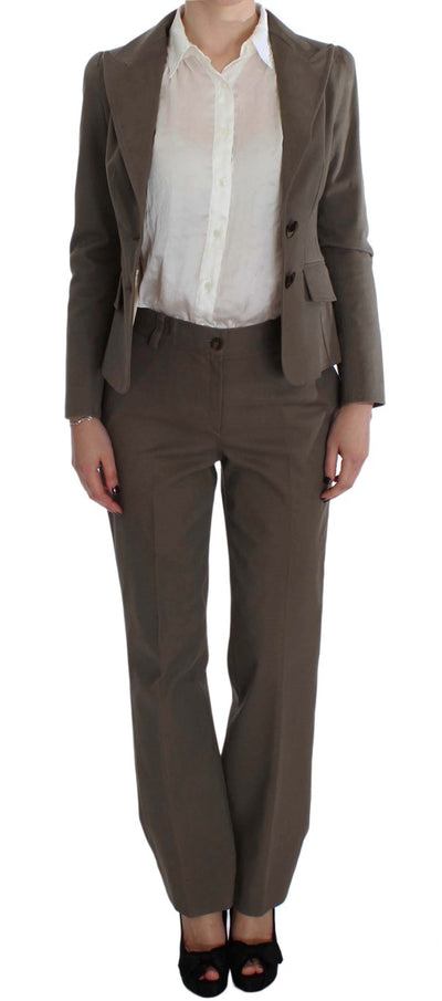 BENCIVENGA Costume Beige En Laine Et Coton