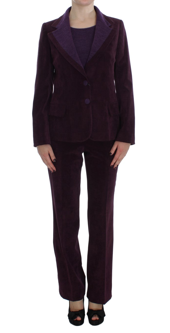 Ensemble t-shirt et costume en laine violet BENCIVENGA