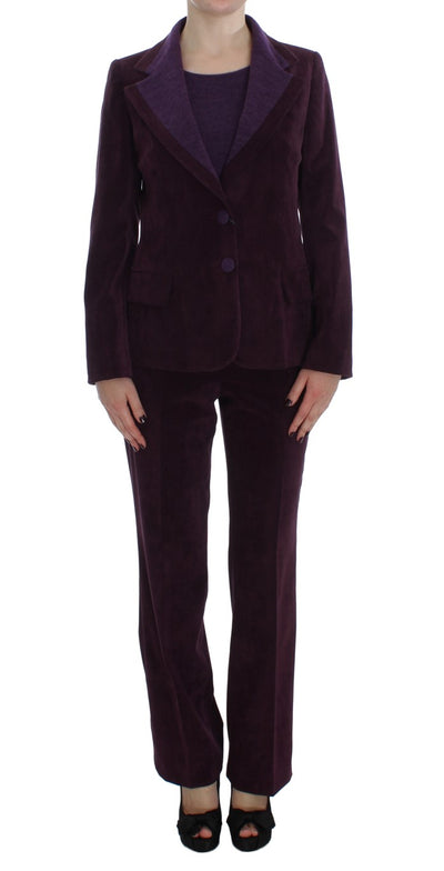 Ensemble t-shirt et costume en laine violet BENCIVENGA