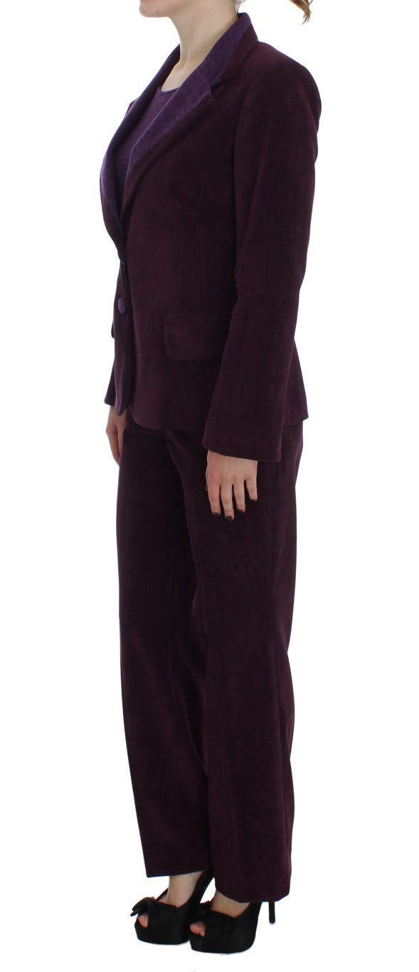 Ensemble t-shirt et costume en laine violet BENCIVENGA