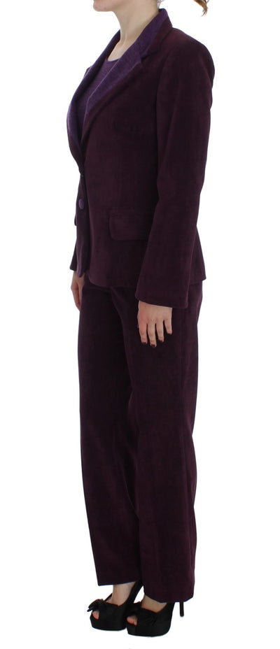 Ensemble t-shirt et costume en laine violet BENCIVENGA