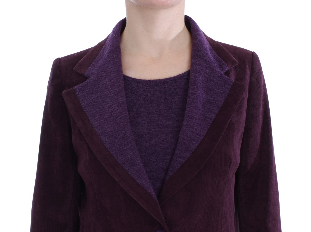 Ensemble t-shirt et costume en laine violet BENCIVENGA