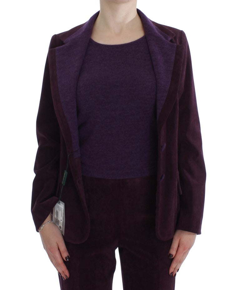 Ensemble t-shirt et costume en laine violet BENCIVENGA