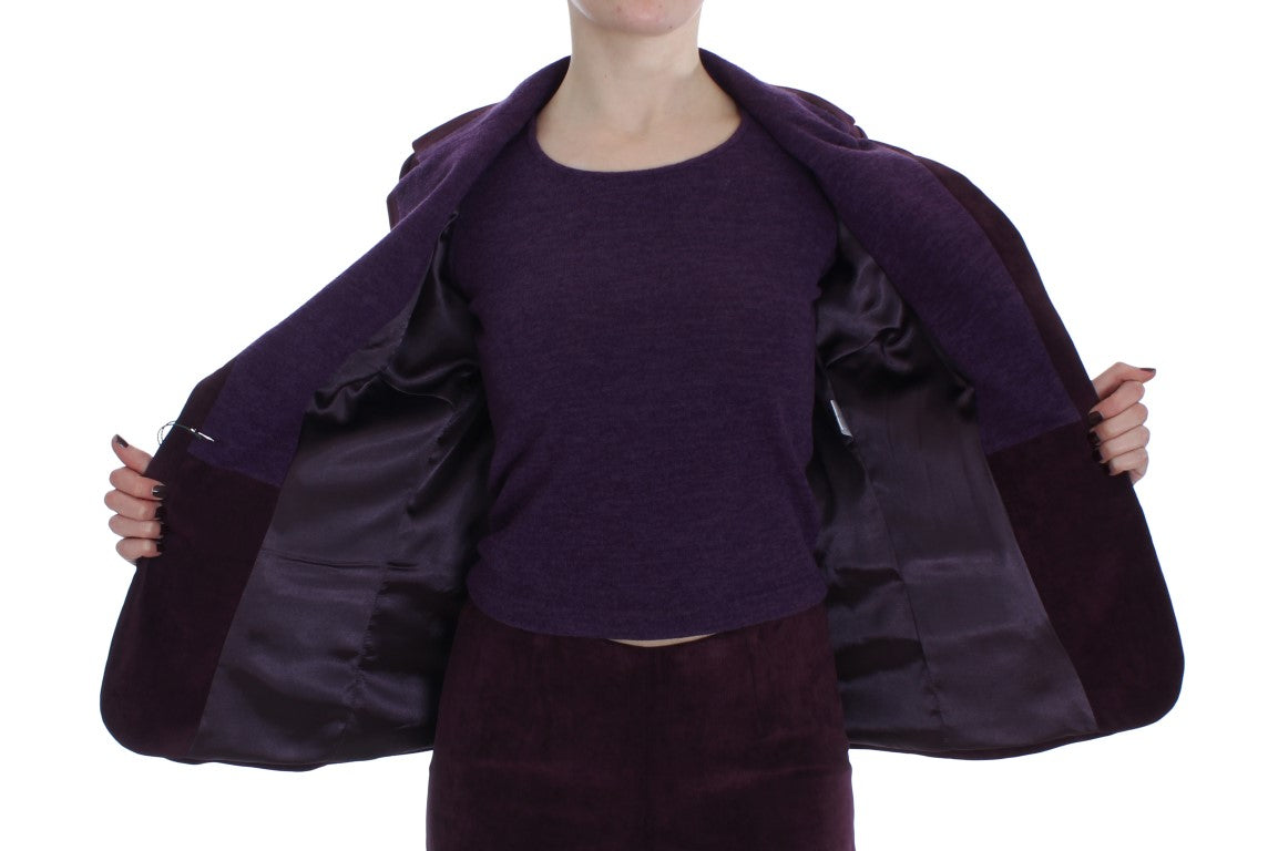Ensemble t-shirt et costume en laine violet BENCIVENGA