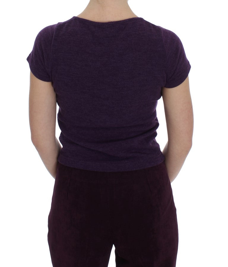 Ensemble t-shirt et costume en laine violet BENCIVENGA