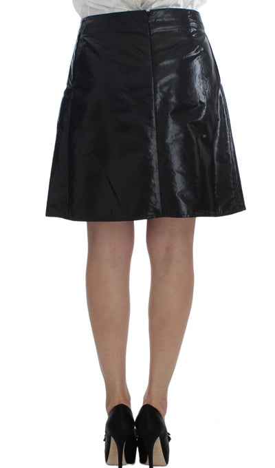 Ensemble deux pièces jupe et blazer noir et bleu Exte