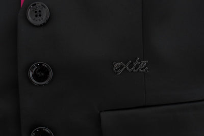 Ensemble deux pièces jupe et blazer noir et rose Exte