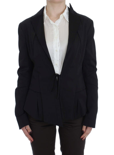 Veste blazer noire extensible à boutonnage simple Exte