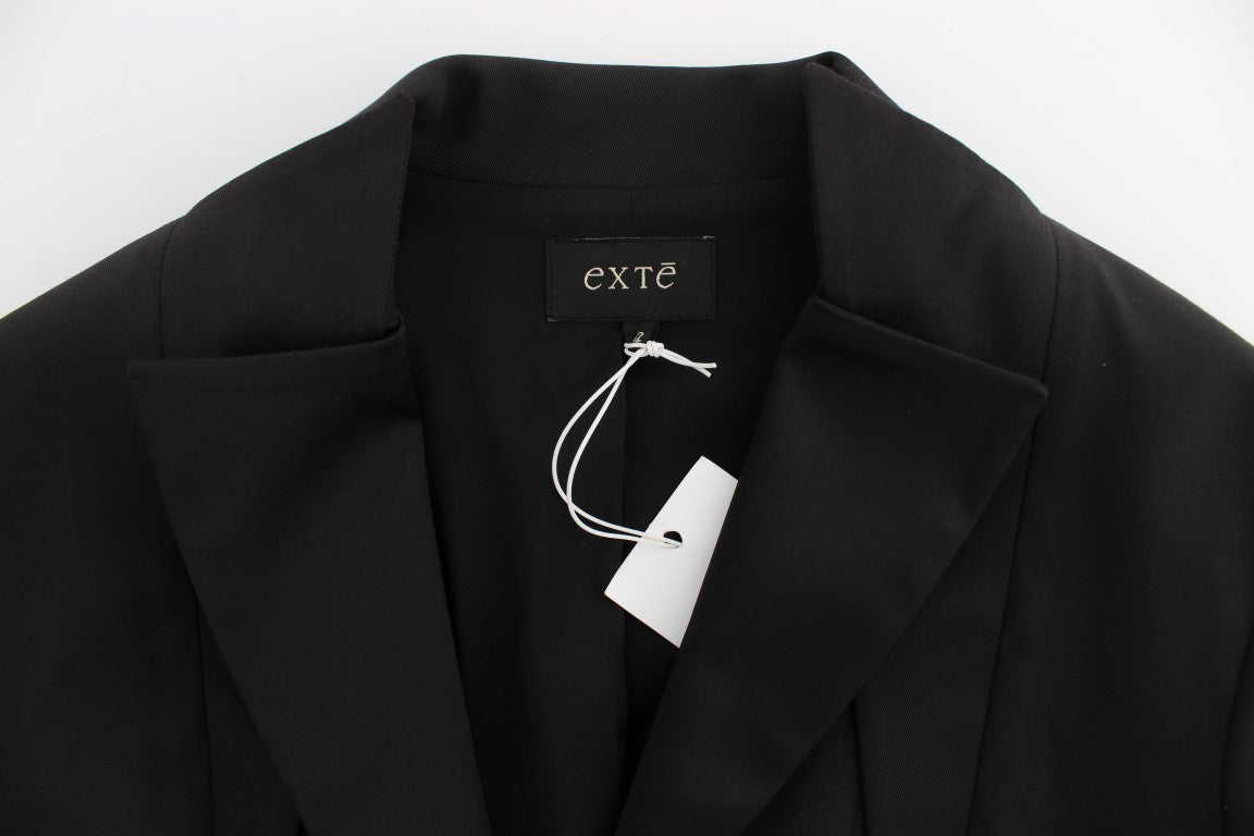 Veste blazer noire extensible à boutonnage simple Exte