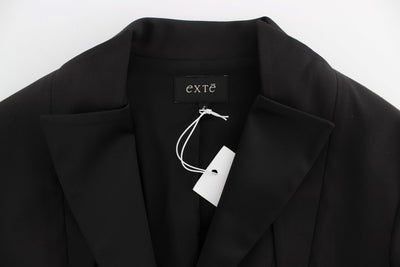 Veste blazer noire extensible à boutonnage simple Exte