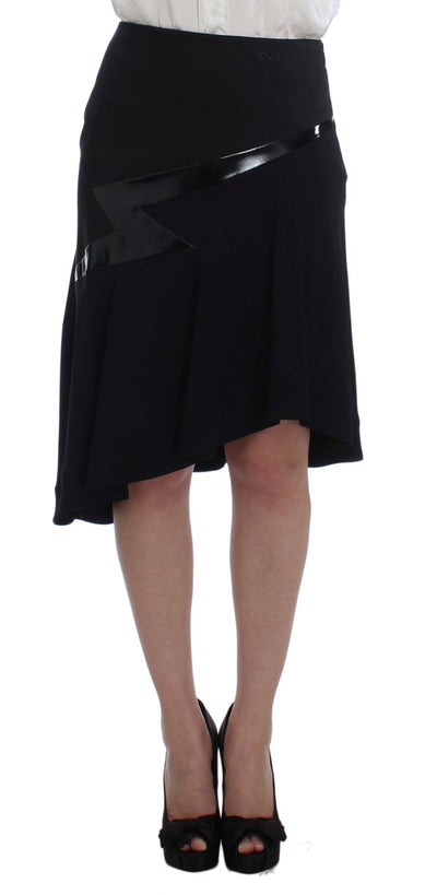 Ensemble deux pièces jupe et blazer noir et bleu Exte