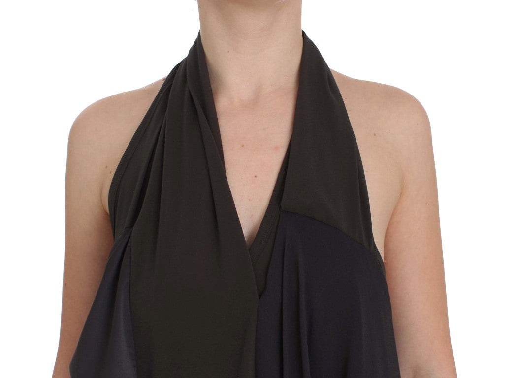 CORA GROPPO grijsblauwe stretchblousetop