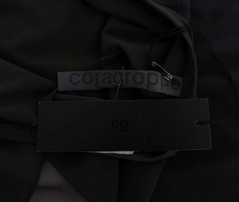 CORA GROPPO grijsblauwe stretchblousetop